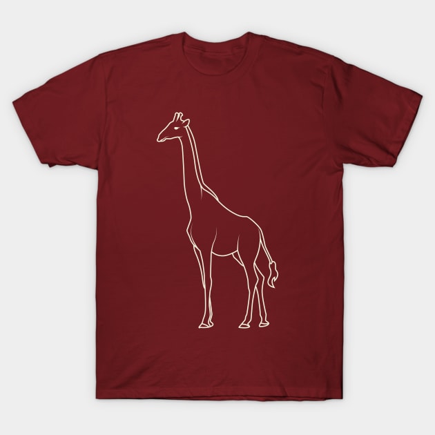 Aesthetic Lineart Giraffe T-Shirt by crissbahari